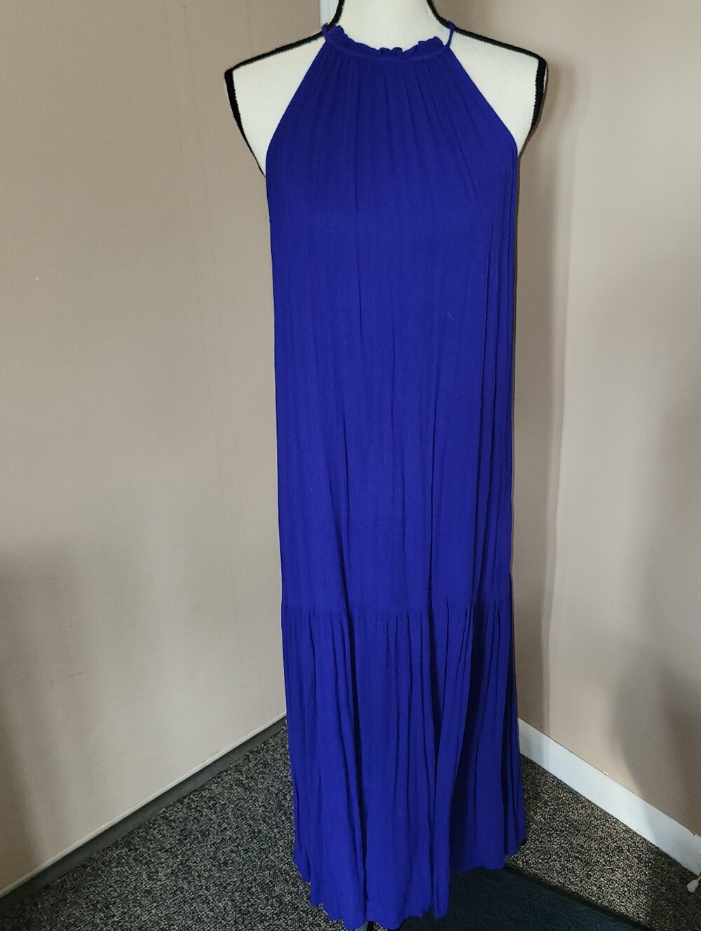 H&M Cobalt Halter Maxi Dress